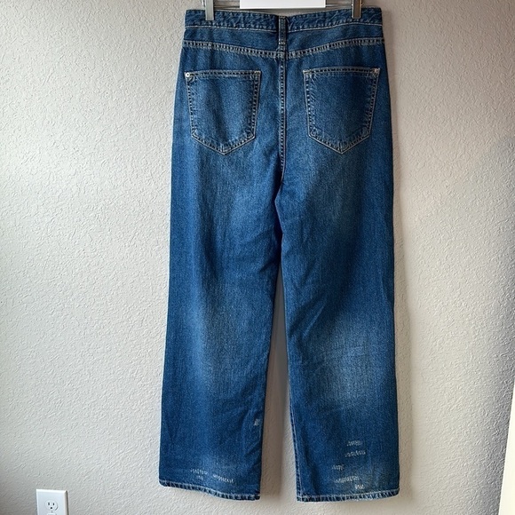 Pilcro The Joey High Rise Straight Leg Distressed Jeans Size 30 - Picture 9 of 16
